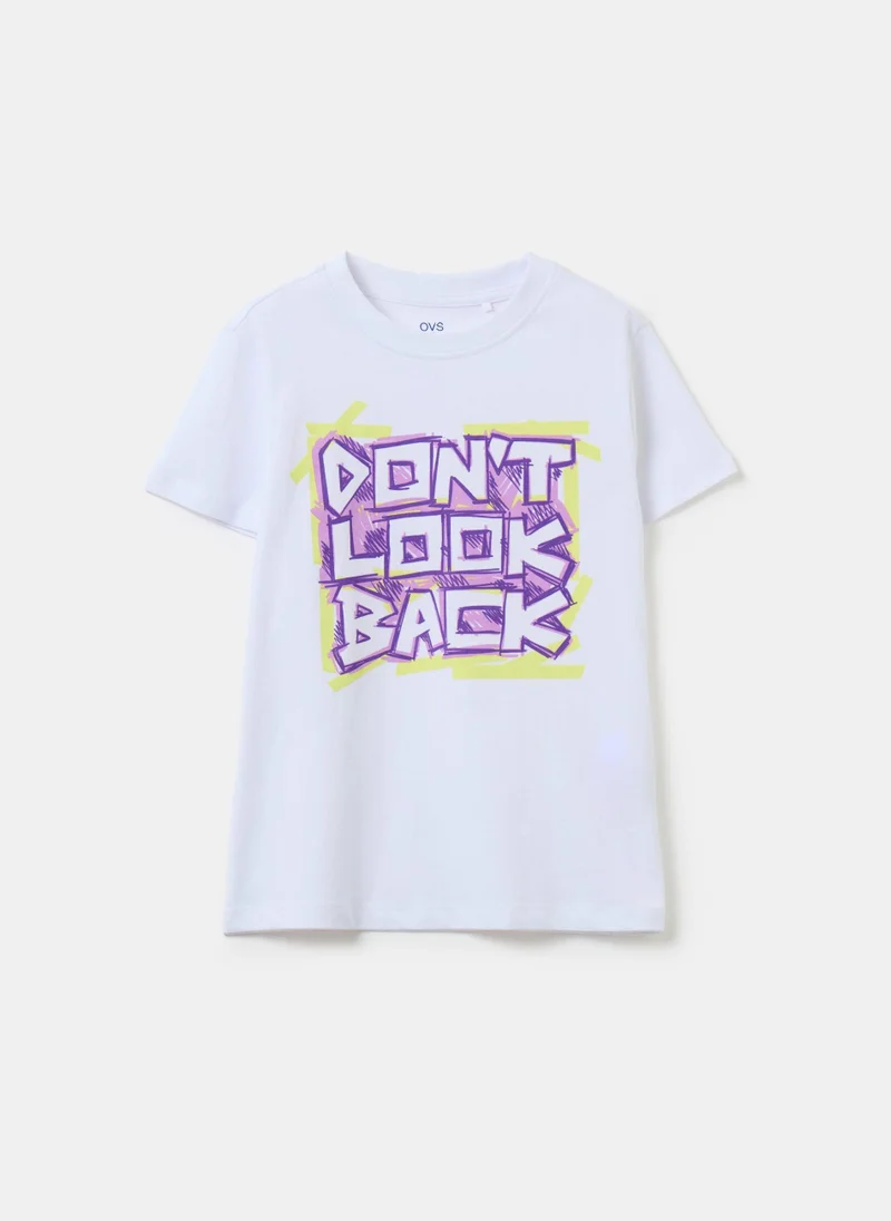 Ovs Printed cotton T-shirt