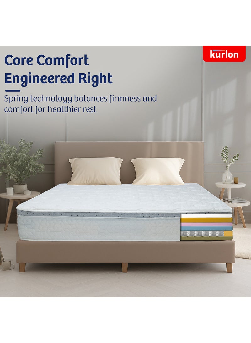 Kurlon مرتبة كيرلون التنفيذية بنل الربيع | رغوة معاد تشكيلها | مرتبة بنل الربيع | دعم العمود الفقري والظهر | مرتبة طبية | تقنية نيم فريش | حجم ملكي (200L x 180W x 20H سم) | تجربة 10 ليالٍ - Image 3