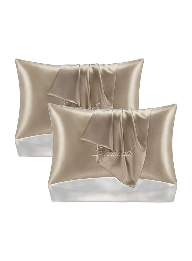 سنوز اشتري 1 و أحصل علي 1، كيس وساده ساتان للشعر و البشره سنوز، 48*70 سم،  جولد - Image 1