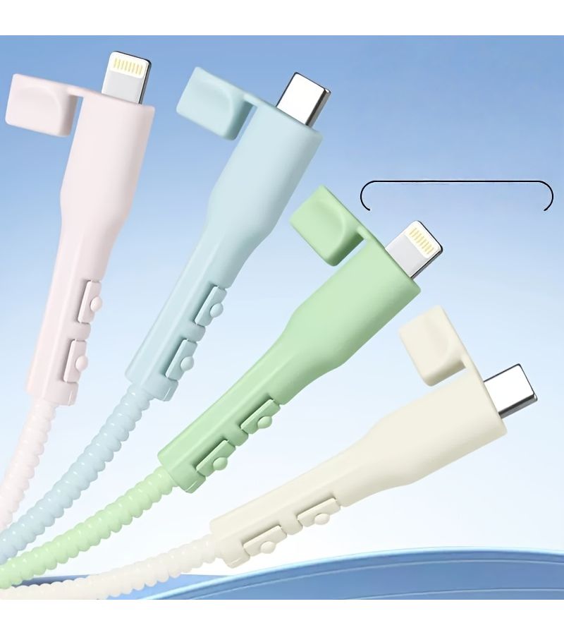 10 Pcs Mix Colors Charging Cable Protector Anti Breakage Data Cable Organizer - Image 1