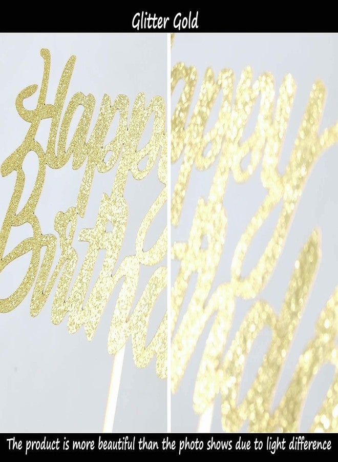 Festiko®Gold Glitter Happy 40th Birthday Cake Topper 40th Cake Topper for Birthday Anniversary Party Decorations - Pack of 1 - Image 5