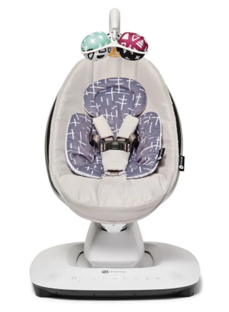 4moms Rockaroo And Mamaroo Infant Insert, Machine Washable, Soft, Plush Fabric, Reversible Design - Dark Grey