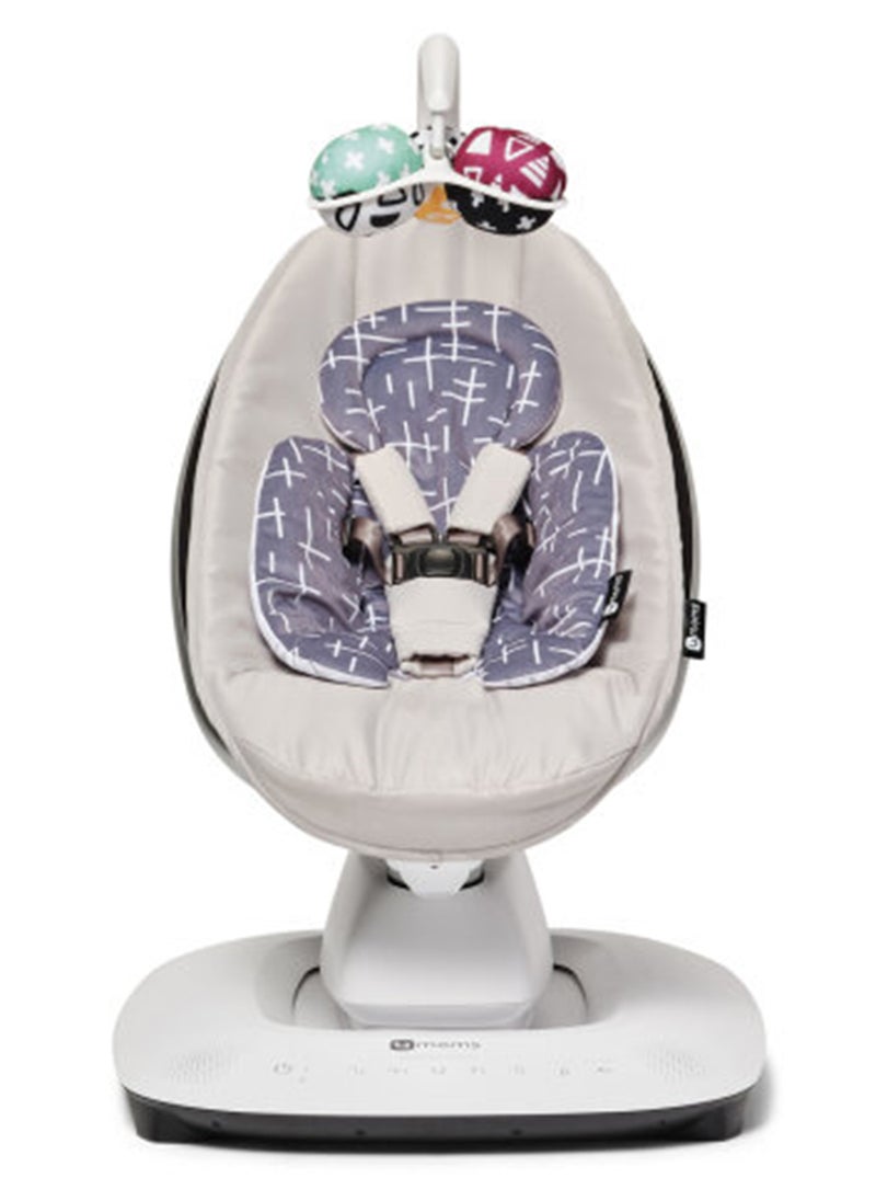 4moms - Rockaroo And Mamaroo Infant Insert, Machine Washable, Soft, Plush Fabric, Reversible Design - Dark Grey - Image 1