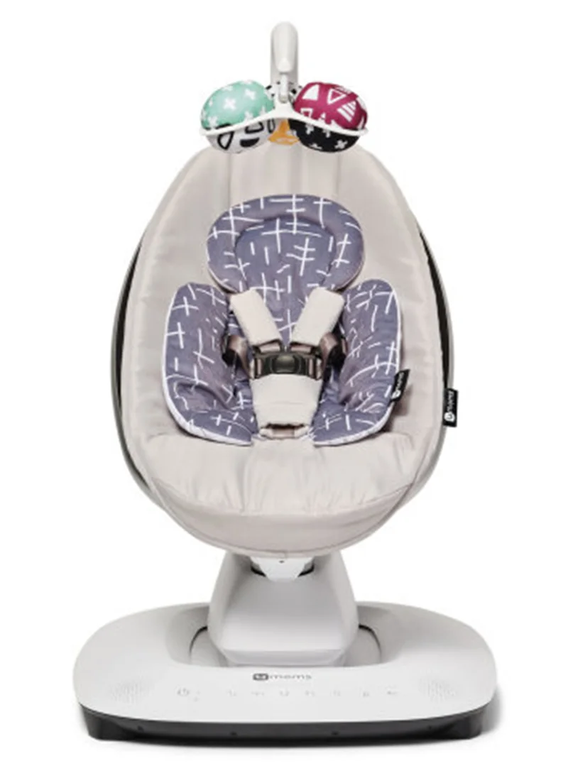 4moms Rockaroo And Mamaroo Infant Insert, Machine Washable, Soft, Plush Fabric, Reversible Design - Dark Grey