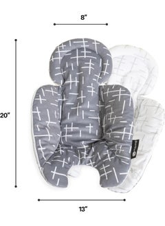 4moms Rockaroo And Mamaroo Infant Insert, Machine Washable, Soft, Plush Fabric, Reversible Design - Dark Grey  - Image 4