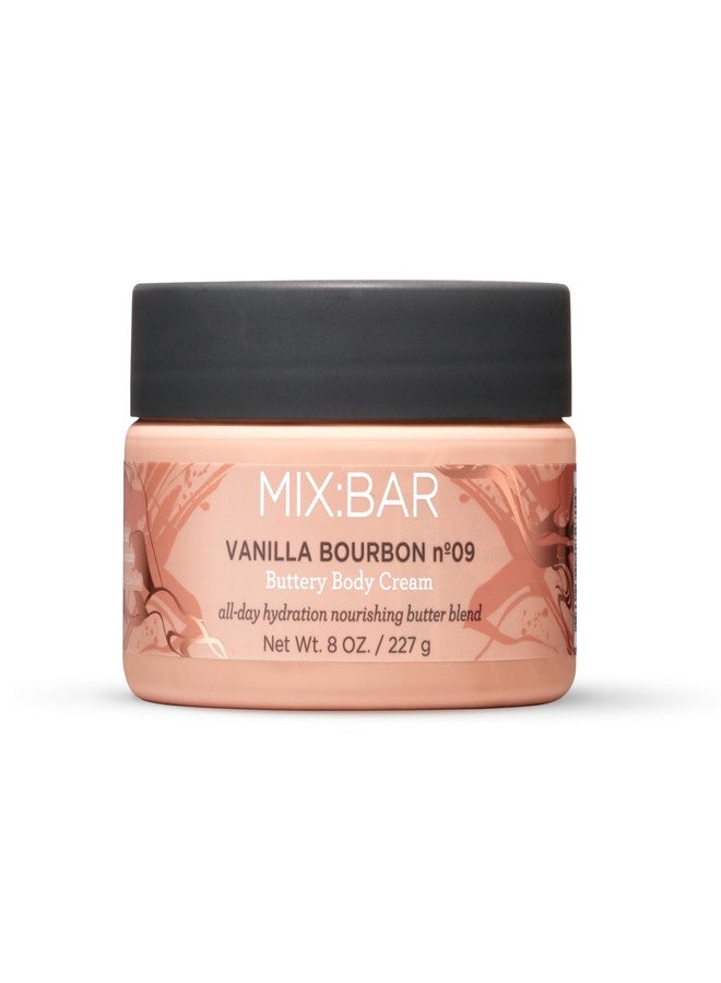 MIX:BAR Vanilla Bourbon Lightweight Body Cream for Women, Hydrating & Moisturizing, Shea + Cocoa Butter, Jojoba +​ Avocado Oil, Paraben Free, Vegan, 8oz - Image 1