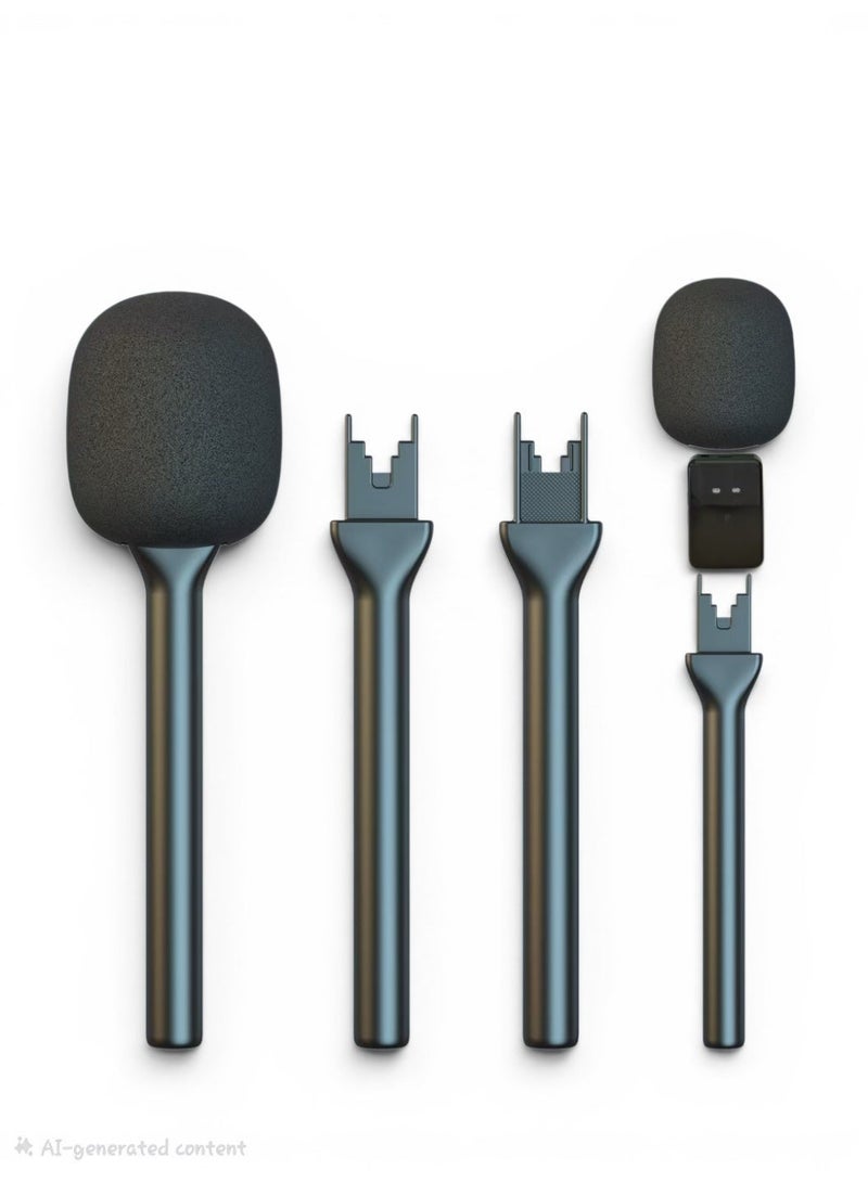 T I G O 3 in 1 Wireless Collar Lavalier Microphone for iPhone/Android/Type C, Clip-On Mini 2 Mic for Record Interview, Mic for Vlogs & Video Recording & Live streaming, YouTube, Tiktok, Plug and Play - Image 2
