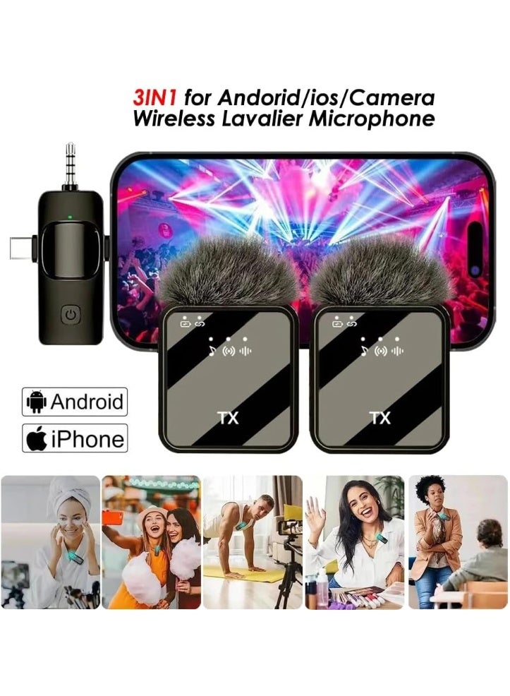 T I G O 3 in 1 Wireless Collar Lavalier Microphone for iPhone/Android/Type C, Clip-On Mini 2 Mic for Record Interview, Mic for Vlogs & Video Recording & Live streaming, YouTube, Tiktok, Plug and Play - Image 3