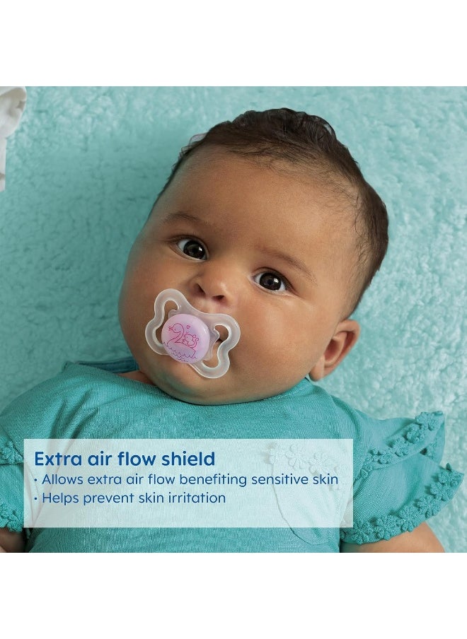 MAM MAM Mini Air Pacifiers (2 pack), MAM Sensitive Skin Pacifier 0-6 Months, Best Pacifier for Breastfed Babies, Unisex Pacifiers, 0-6 (Pack of 2)  - Image 3