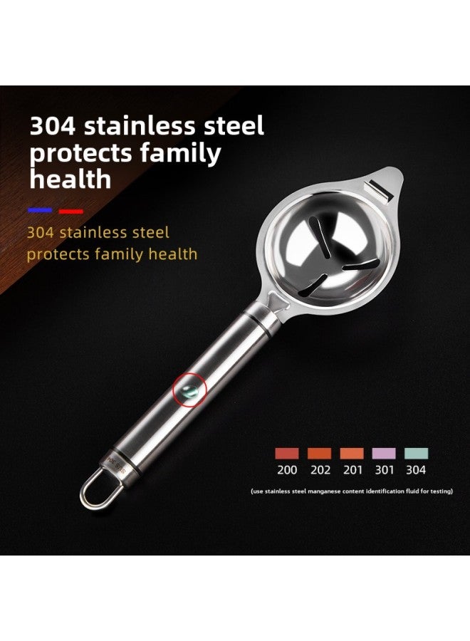 Baby Egg Leakage Egg Separator Separate 304 Stainless Steel Egg White Protein Filter Egg Yolk-Specifications:Thickened And Extended Version