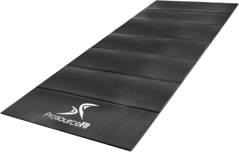 ProsourceFit Treadmill & Exercise Equipment Mats, Folding (7’L x 3’W x ¼”T) High Density PVC Floor Protector - Image 1