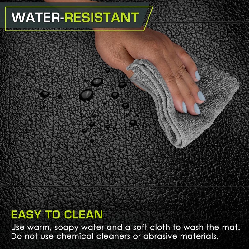 ProsourceFit Treadmill & Exercise Equipment Mats, Folding (7’L x 3’W x ¼”T) High Density PVC Floor Protector - Image 3