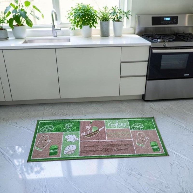Lightweight, Kitchen Non-Slip Rug Runner (size 50cm * 140cm) green - Image 3