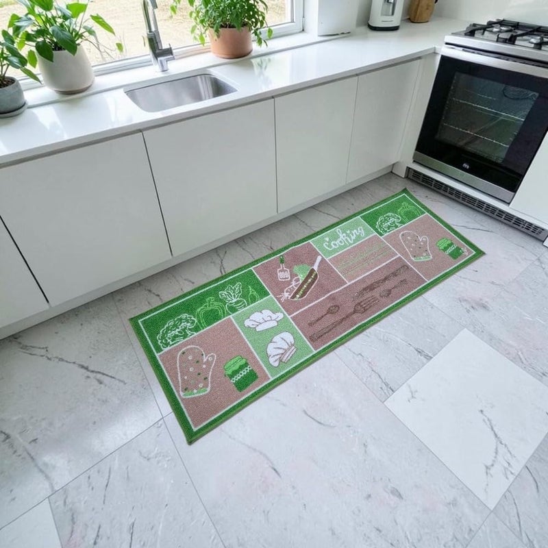 Lightweight, Kitchen Non-Slip Rug Runner (size 50cm * 140cm) green - Image 2