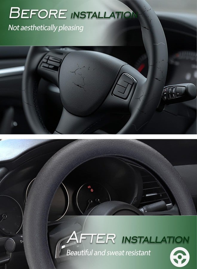 LRITER Car Steering Wheel Cover, Anti-Slip Silicone Steering Wheel Protector, Universal Car Accessories Wheel Cover for Most of Cars (Grey) - Image 4
