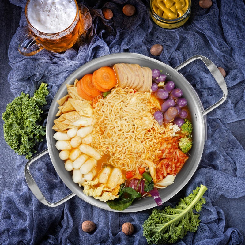 Stainless Steel Ramen Pot Portable Soup Seafood Cooking Pot Multipurpose Kitchen Cookware - Image 5