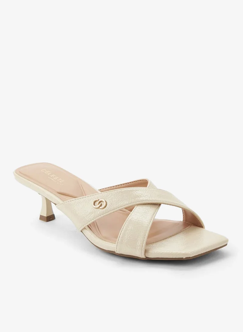 Celeste Beige Women Kitten Heel Sandals for Women | Best Price UAE