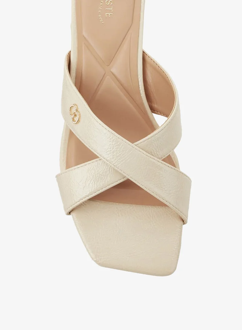 Celeste Beige Women Kitten Heel Sandals for Women | Best Price UAE