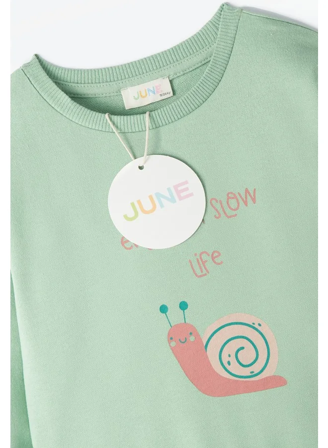 JUNE June Baby Enjoy Life Sweatshirt Light Green