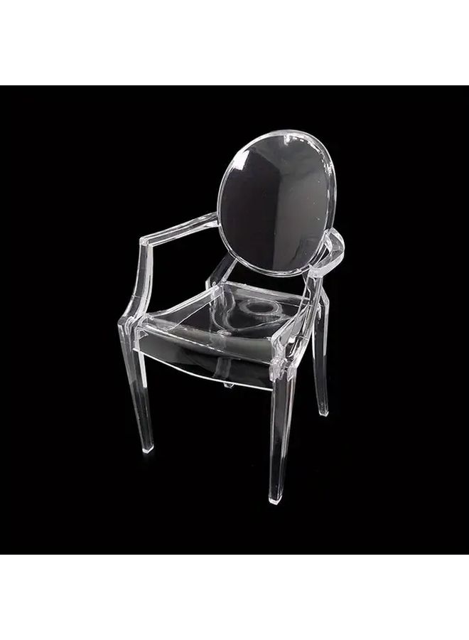 Grey Dollhouse Chair Home Furniture Miniature Model Decor Accessories Set - Image 4