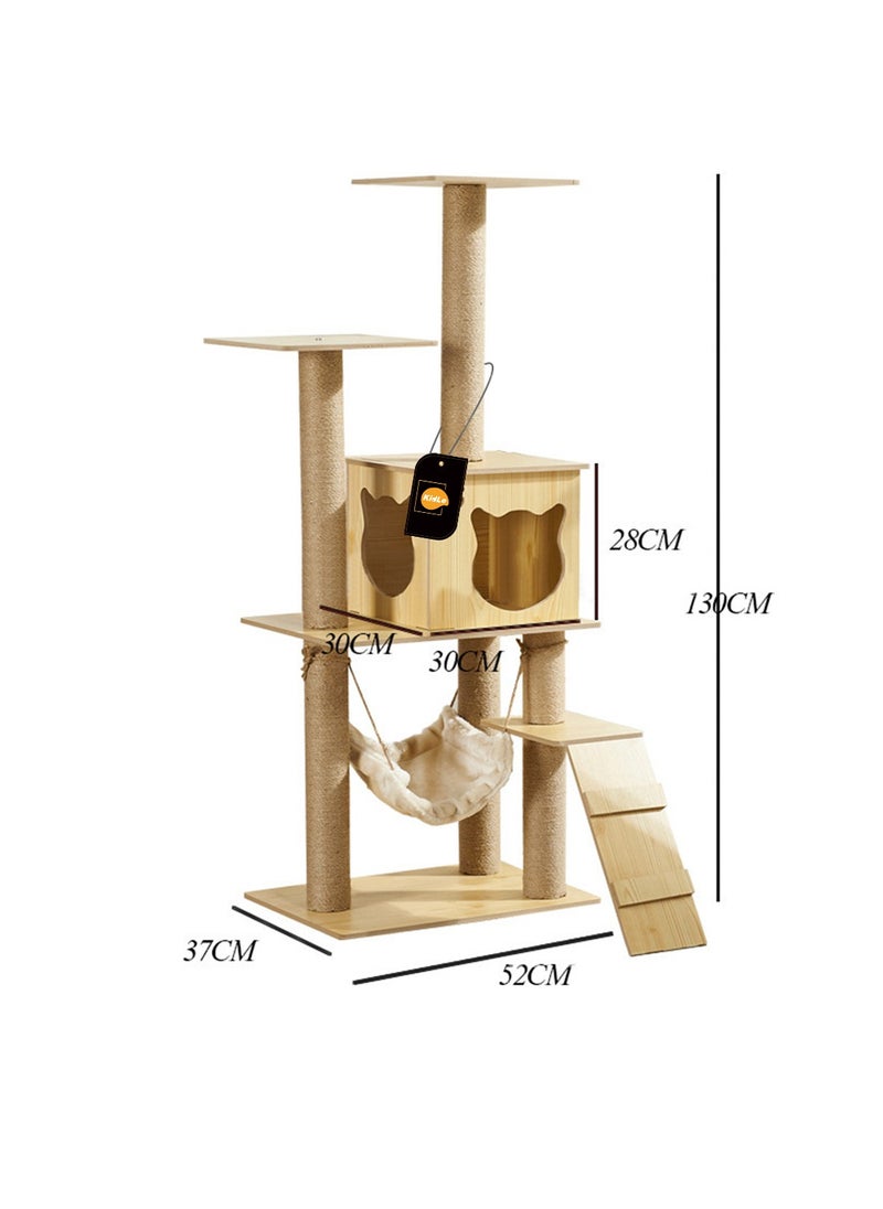 Kidle - Cat Tree Cat Tower Cat Climbing Tree with Cat House - Image 1