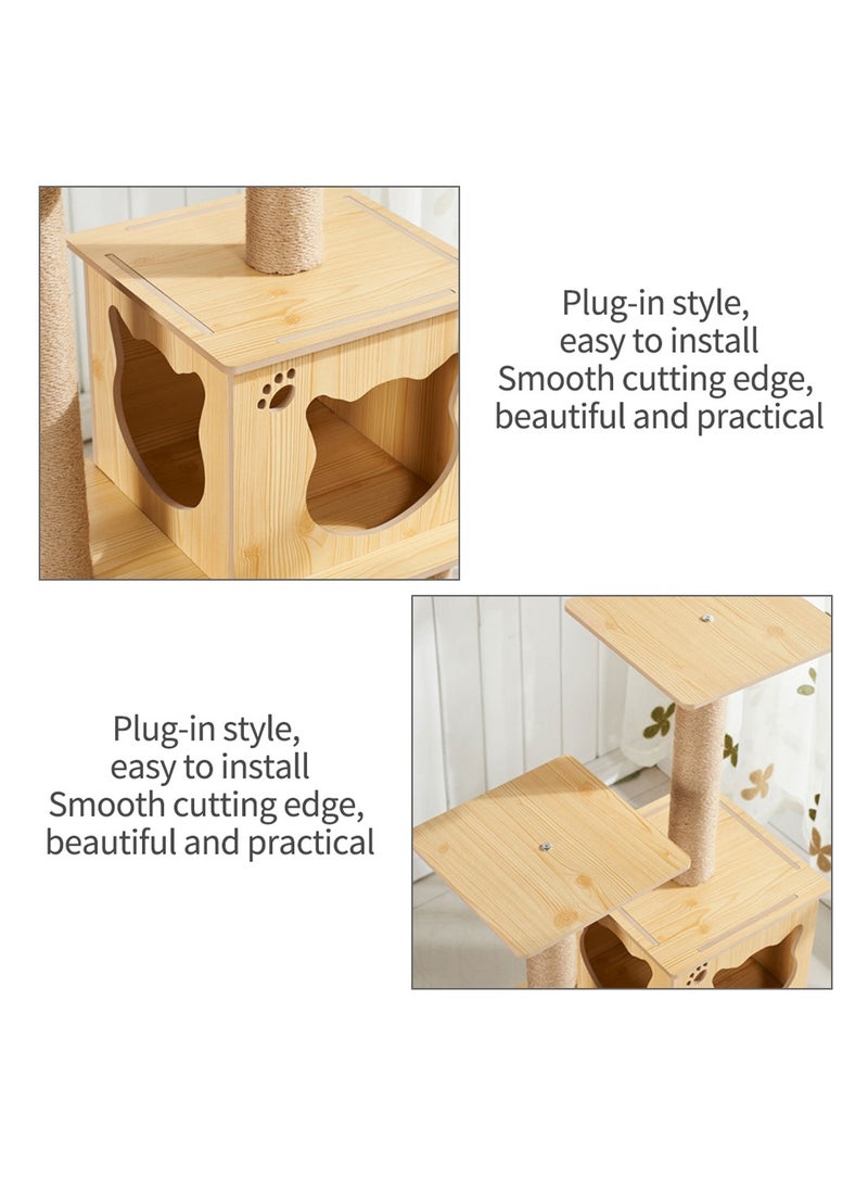 Kidle - Cat Tree Cat Tower Cat Climbing Tree with Cat House - Image 1