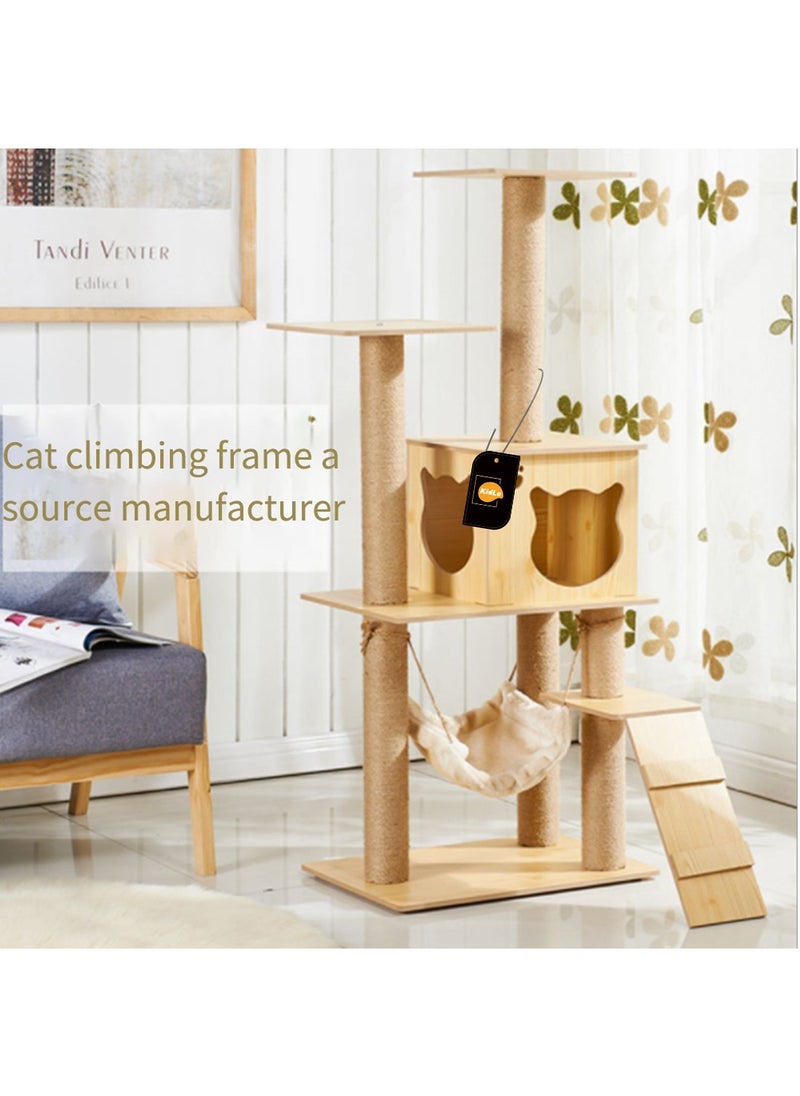 Kidle - Cat Tree Cat Tower Cat Climbing Tree with Cat House - Image 1