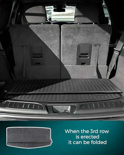 COTAZA Floor Mats Full Set for Dodge Durango 2011-2015 7 Seats, All Weather Floor Mats Cargo Liner Car Accessories for Dodge Durango 2011-2015, Custom Fit Accessories Rubber Trunk Liner for SUV Cargo - Image 3
