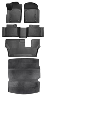 COTAZA Floor Mats Full Set for Dodge Durango 2011-2015 7 Seats, All Weather Floor Mats Cargo Liner Car Accessories for Dodge Durango 2011-2015, Custom Fit Accessories Rubber Trunk Liner for SUV Cargo - Image 2