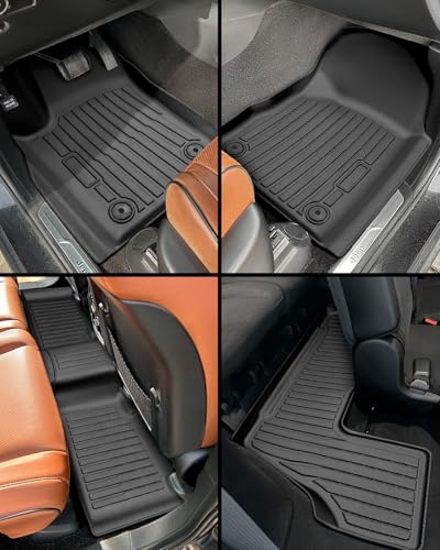 COTAZA Floor Mats Full Set for Dodge Durango 2011-2015 7 Seats, All Weather Floor Mats Cargo Liner Car Accessories for Dodge Durango 2011-2015, Custom Fit Accessories Rubber Trunk Liner for SUV Cargo - Image 5