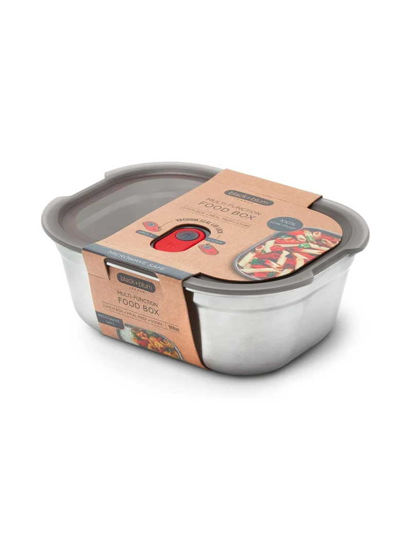 Black and Blum Microwave Safe Stainless Steel Food Box 900ml