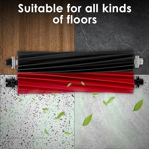 CHAIN PEAK (2 Pack) Q5 Pro+ Main Roller Brushes Compatible with Roborock S8 Pro Ultra/ Q5 Pro/ Q5 Pro+/ Q8 Max/ Q8 Max+/ Q5 Max+ Q5 DuoRoller+, Dual Roller Brushes Rubber Brush Replacement Parts Brushes - Image 2