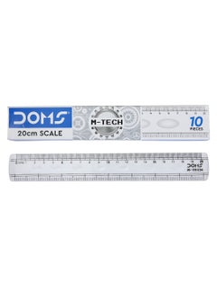 DOMS 10-Piece M-Tech Transparent Ruler 20cm Length  - Image 4