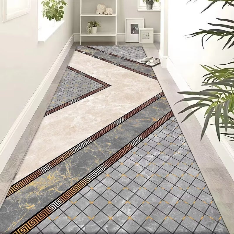 Wholesale Crystal Velvet Corridor Rug - Long Strip, Customizable for Hotels & Homes