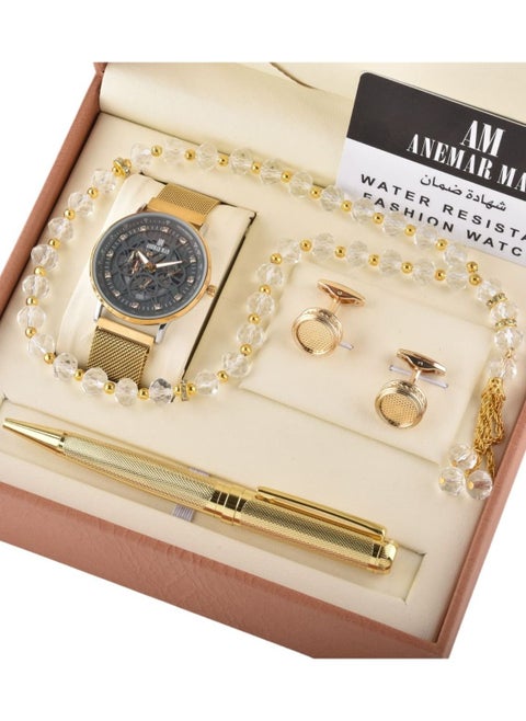 Anmer Man watches for men, first class, with a pen, a cuff, and a rosary