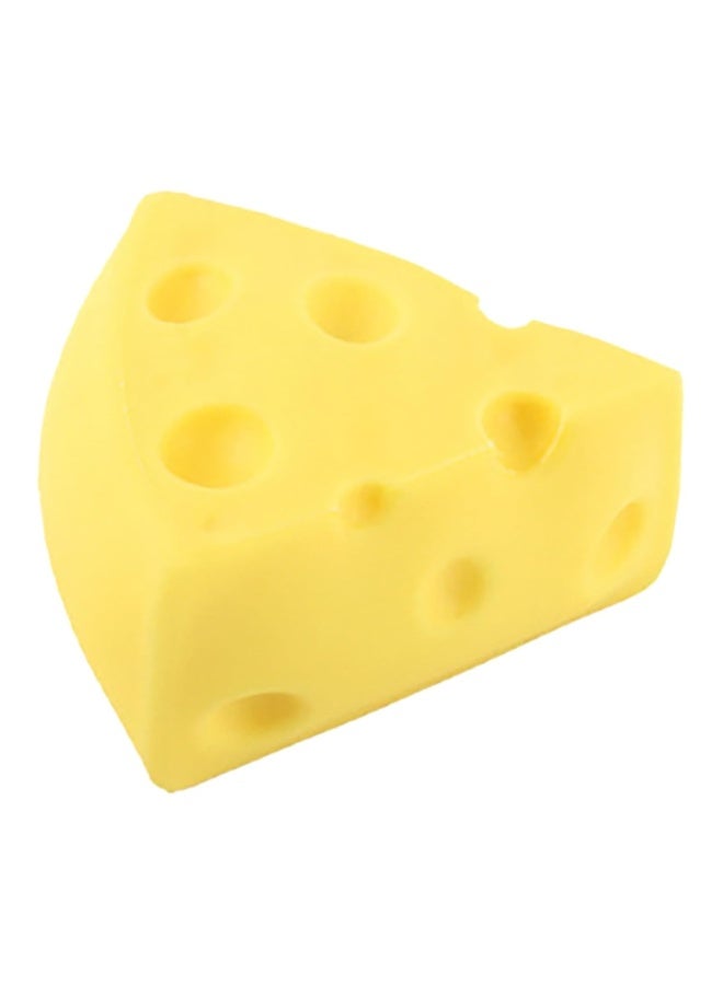 Squishy Toy, Triangular Cheese Design Stress Ball, Hand Exercise Tool for Office Workers and Students, Portable Fidget Toy for Focus and Relaxation, One Piece Miniature Model - Image 1