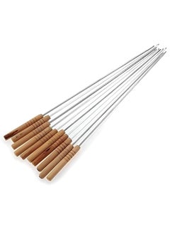 Pack Of 20 Pcs Stainless Steel Barbeque Skewers BBQ Reusable BBQ Needle With Wooden Handle For Kabob Fruit Salad Grill And BBQ Skewer - pzsku/ZAD3B3FDE6266F32D7CE0Z/45/_/1700115089/aa3cced3-8bed-4da3-85d7-ff5ffd4982d5