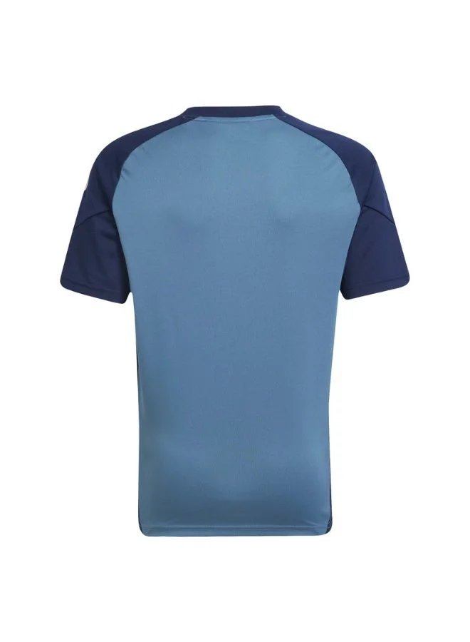 اديداس قميص أزرق للأطفال بأكمام قصيرة