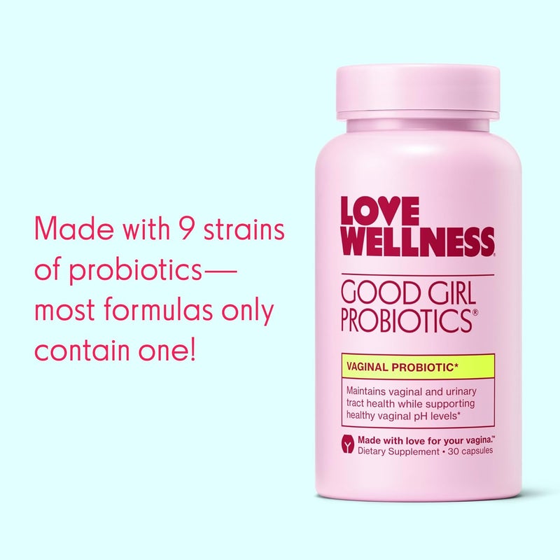 Love Wellness Good Girl Probiotics  Womens Vaginal Health Supplement  Vaginal Probiotics for Women pH Balance  Urinary Tract Health  Support Vaginal Odor  Flora  30 Day Supply - Image 2