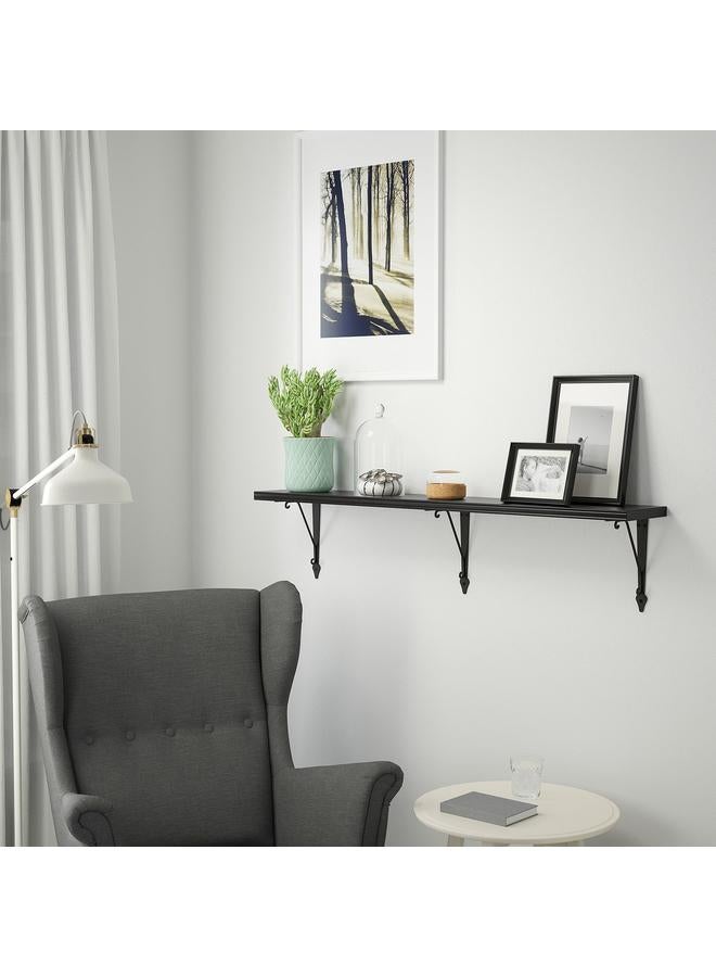 Zaboon Wall Shelf, Brown-Black/Anthracite, 120X20 Cm - Image 2