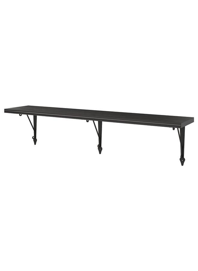 Zaboon Wall Shelf, Brown-Black/Anthracite, 120X20 Cm - Image 1