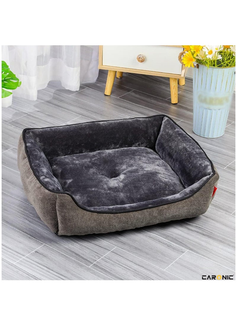 CARONIC Pet Bed Soft Comfortable Modern Pets Bed With Slip Resistant Bottom Washable Dogs And Cat Bed 100Cm  - Image 5