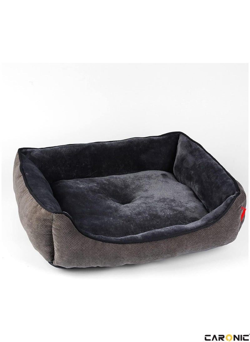 CARONIC Pet Bed Soft Comfortable Modern Pets Bed With Slip Resistant Bottom Washable Dogs And Cat Bed 100Cm  - Image 1