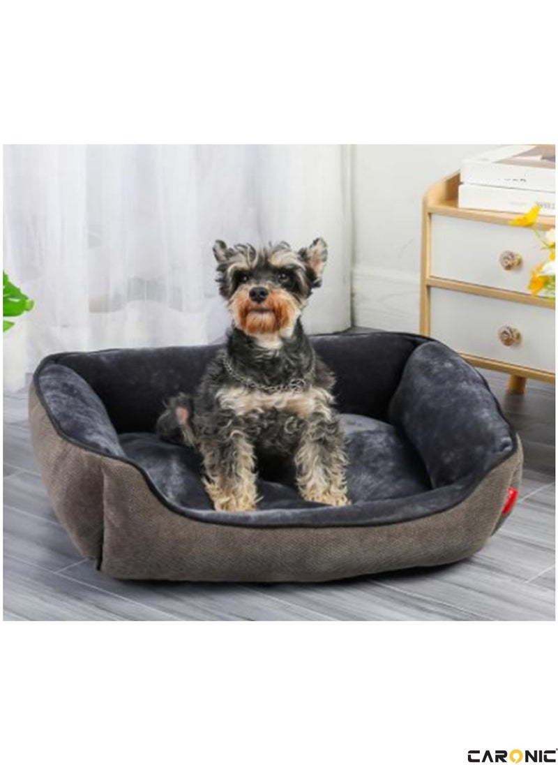 CARONIC Pet Bed Soft Comfortable Modern Pets Bed With Slip Resistant Bottom Washable Dogs And Cat Bed 100Cm  - Image 3