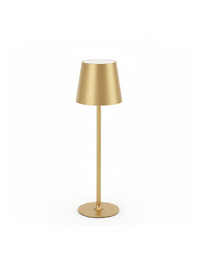 zentora LED Cordless Table Lamp, Rechargeable Gold Desk lamp 5000mAh Battery Operated Table Light 3 Color Dimming Metal Shell Touch Lamps for Bedrooms Restaurant Bedroom Bars (Gold) - Image 2