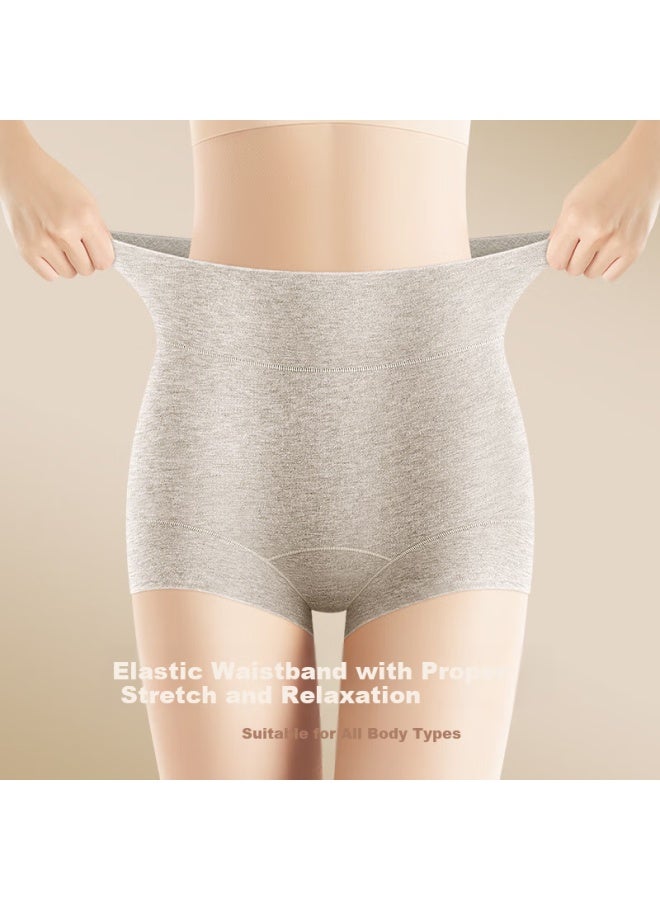 Mei Ya Ting Women's High Waist Tummy Control Cotton Panties Seamless Safety Pants Shaping Hip Antibacterial Leggings - Image 1