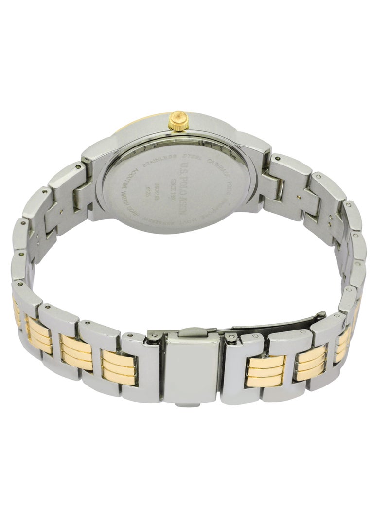 U.S. Polo Assn. Women's Quartz Watch, Analog Display and dual tone Set watch - Image 5