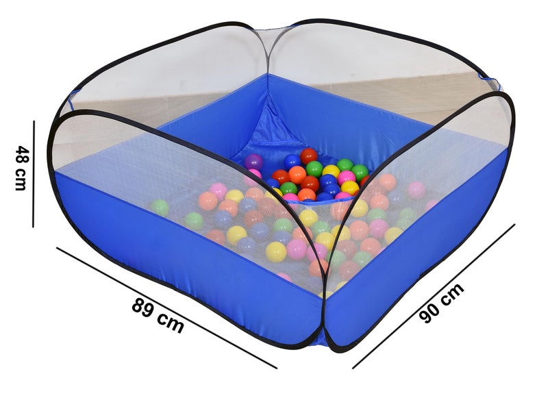 HOMECUTE Foldable Ball Pool, Ball Pit Structure for Kids Indoor and Outdoor Without Balls. (Blue with Black Border) - Image 5