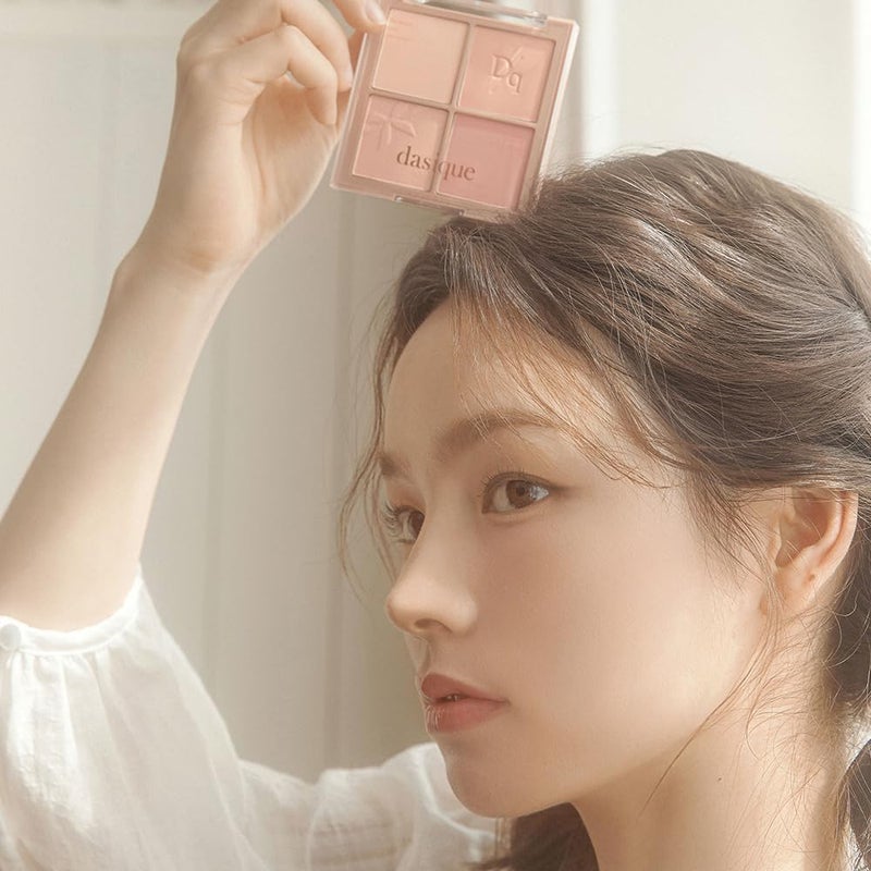 Dasique Blending Mood Cheek #10 Muted Nuts | 4 Blendable Shades in Lighteight Smooth Powder | Vegan | Korean Makeup | Blush - Image 5