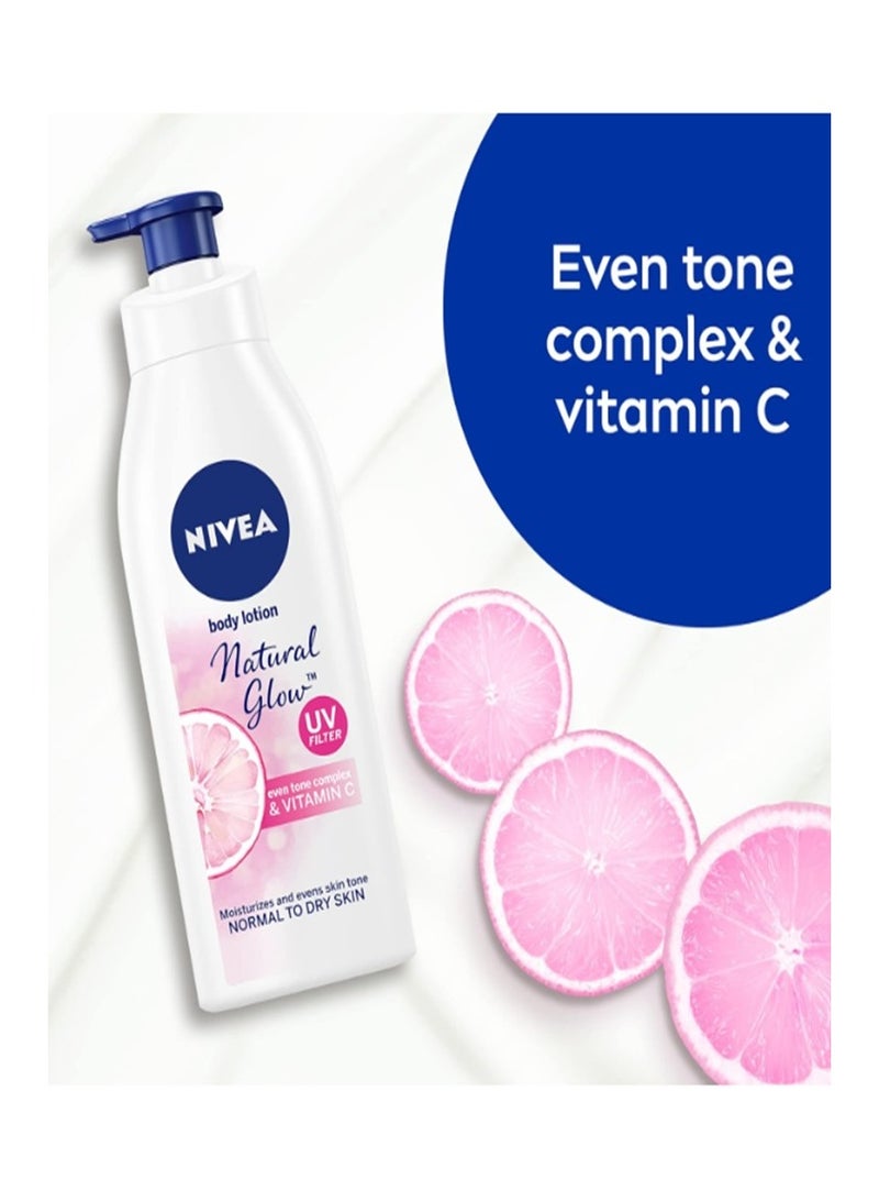 Nivea Natural Glow Body Lotion Pack Of 2 400ml - Image 3